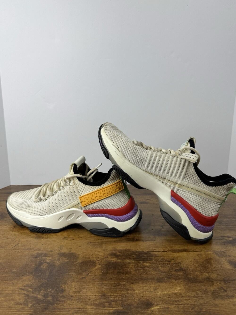Steve Madden Myles SM NY90 Women’s Chunky Sneakers Ivory Multicolor Size 7.5